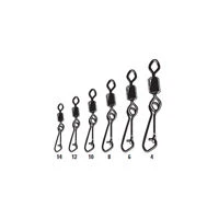 Mustad Rolling Swivel With Diamond Eye & J-Snap